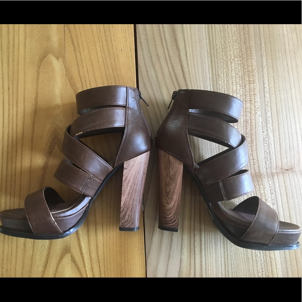 Dark Brown Esperanza Strappy Heels